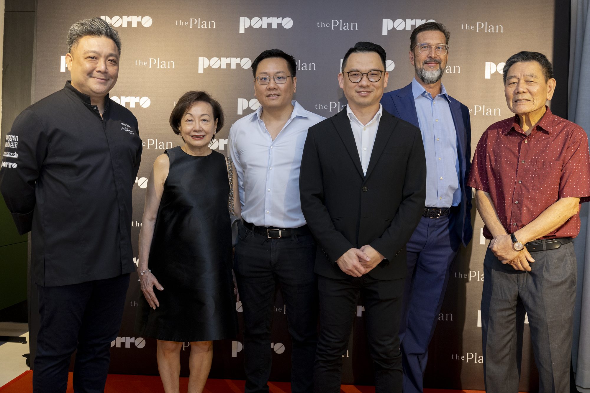 James Won with guests at the Porro evening at The Plan, September 2024