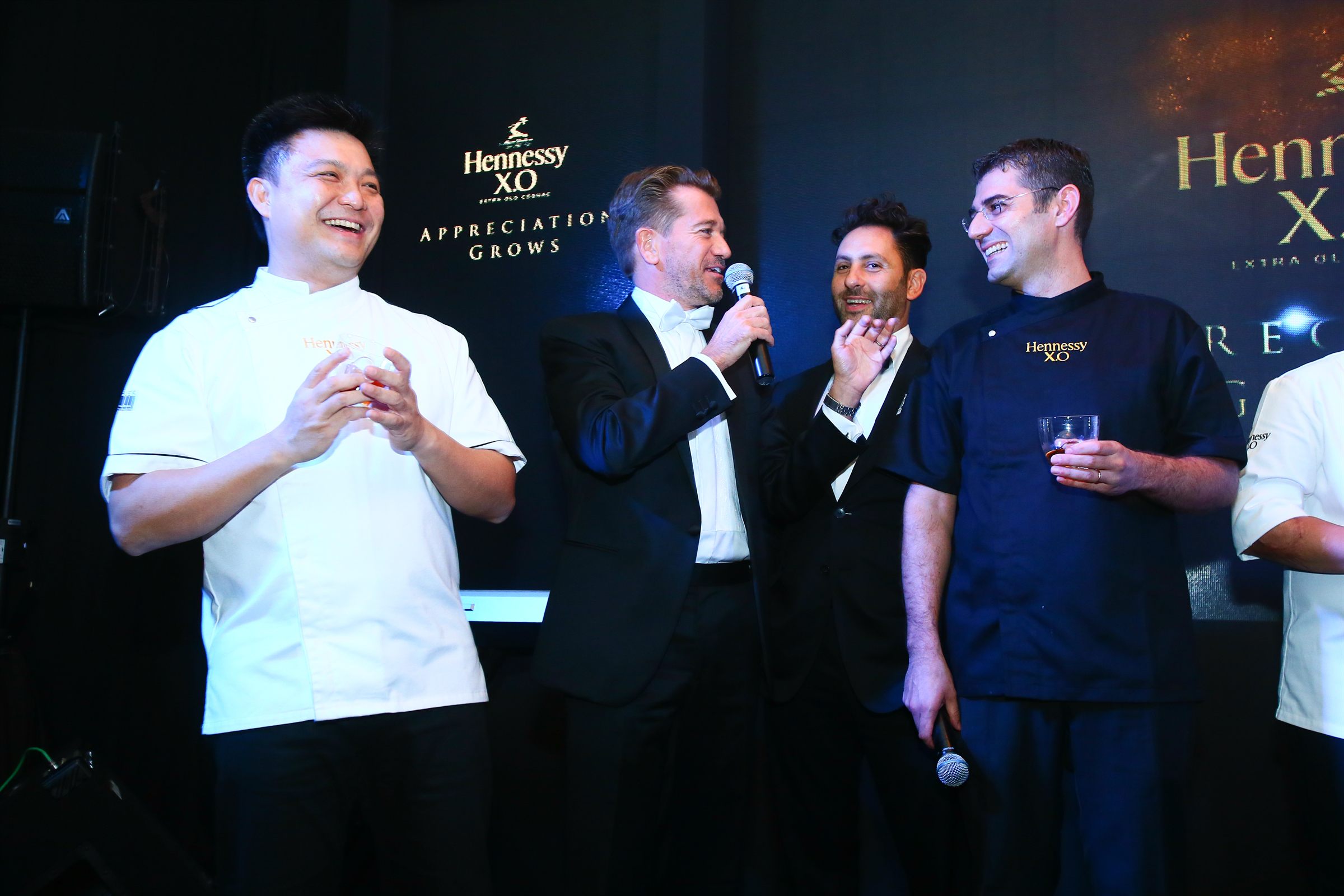 James Won with 1-Star Michelin Chef Accursio Craparo of Sicily — Hennessy Appreciation Grows at Brasserie Enfin, November 2014.
