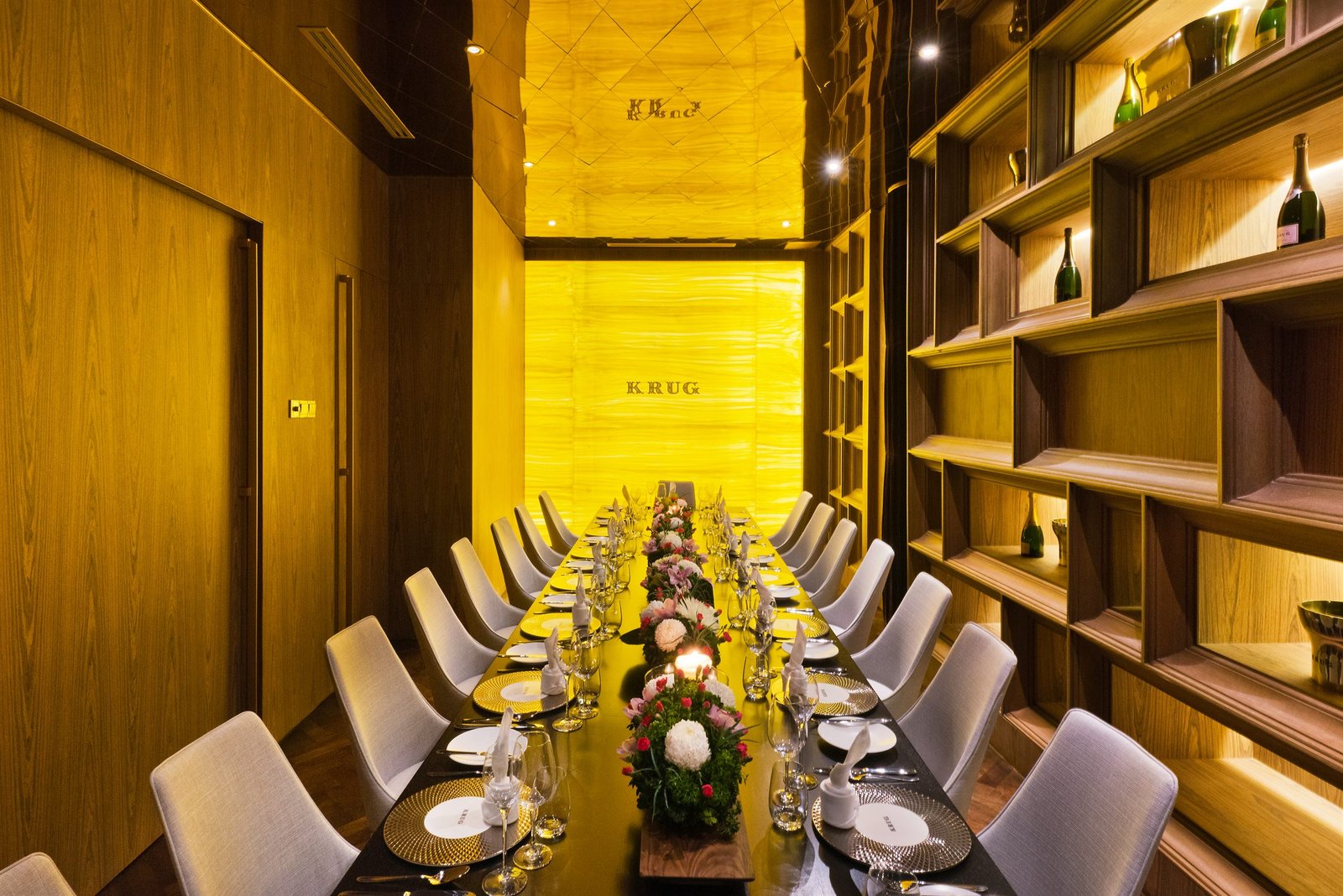 The Krug Chef's Table room at Enfin, Menara Hap Seng — Malaysia's only Krug Chef's Table.