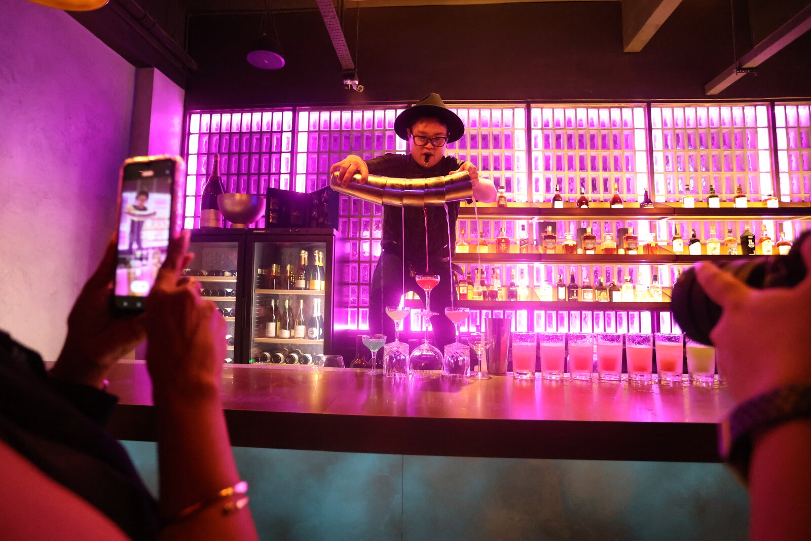 MeatMore cocktail bar — the room's social architecture.