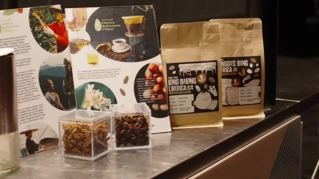 Sarawak ingredients and Liberica coffee on display at the launch